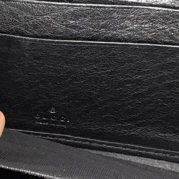 Gucci Soho Dark Blue Pebbled Leather Zip-Around Wallet - Picture 3 of 12